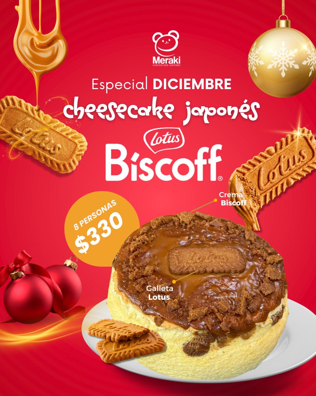 Cheesecake Japonés Lotus Biscoff ESPECIAL DEL MES